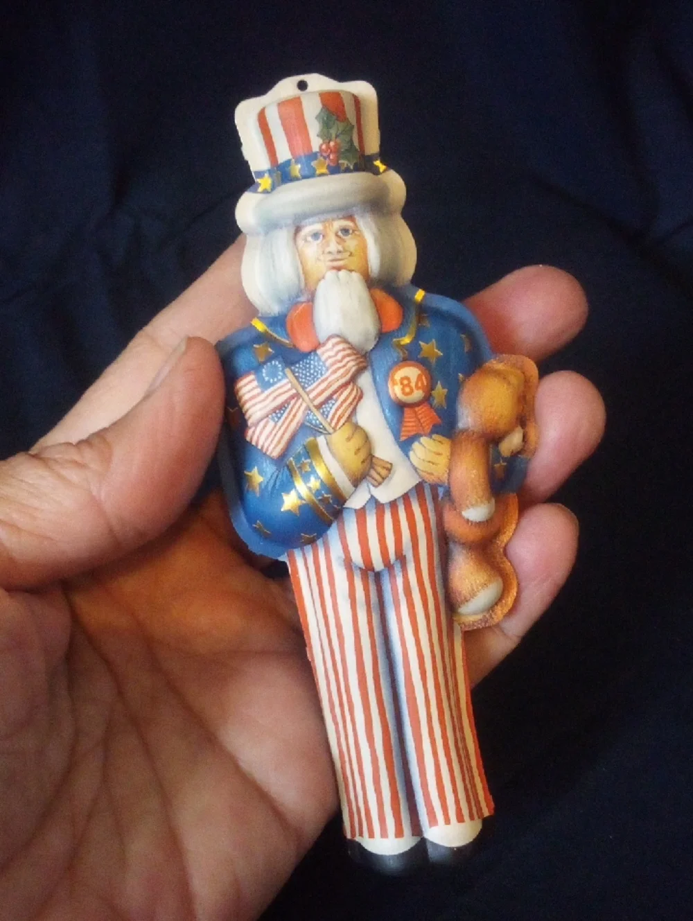 Patriotic Hallmark Uncle Sam tin 1984 And nutcracker 2003